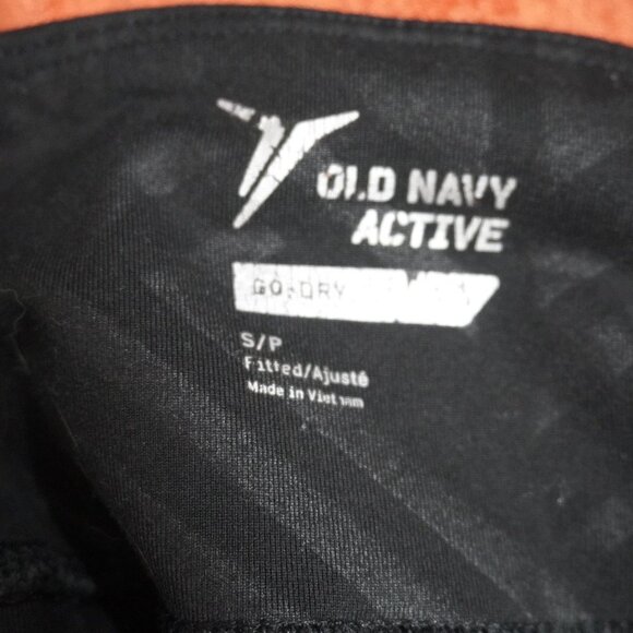 Old Navy Active Womens Black Patterned Mesh Go Dry Fitted Leggings Size Small - Picture 8 of 9